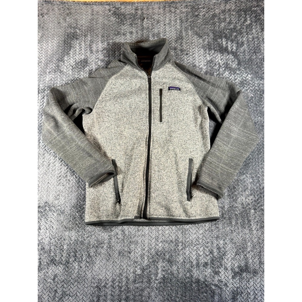 Patagonia Worn Wear Better Sweater Jacket Men Medium Gray Avalon PNW Denver Logo